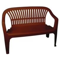 ЗПИ Альтернатива скамейка со спинкой пласт. Престиж 115x60x81 СМ (темн. Коричневая) (2) альтернатива М5932, 2 шт.