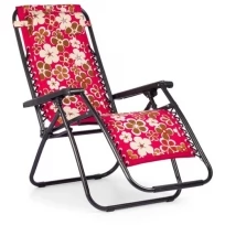 Кресло-шезлонг раскладное с подголовником, текстилен